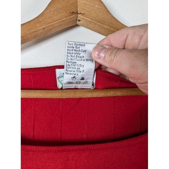 Quacker Factory Sweater Size 3X Silk Knit Beaded Christmas Grandma Snowflake - Picture 4 of 9